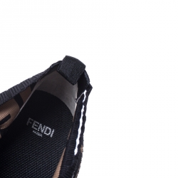 Pre Owned Fendi Multicolor FF Monogram Knit Fabric Rockoko Sneakers Size 36