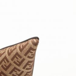 مملوكة مسبقًا Fendi Brown Zuchino Pointed Toe Small Heel Slides Size 35