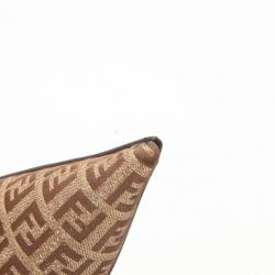 مملوكة مسبقًا Fendi Brown Zuchino Pointed Toe Small Heel Slides Size 35