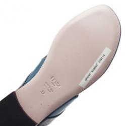 مملوكة مسبقًا Fendi Bugs Paneled Leather Thong Sandals Size 37