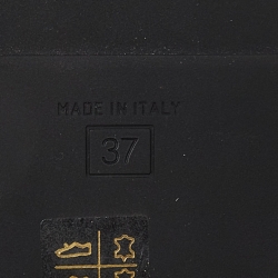 Pre Owned Fendi Beige/Brown Woven Raffia and Leather FF Buckle Slides Size 37