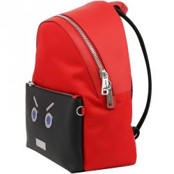 Pre Owned Fendi Two Tone Leather Backpack