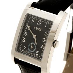 Pre Owned Fendi Black Stainless Steel Women's Wristwatch 27 mm