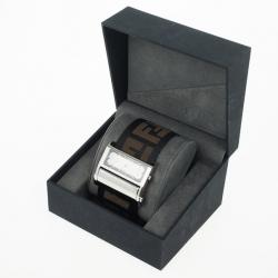 مملوكة مسبقًا Fendi Zip Code Stainless Steel Diamond Quartz Womens Wristwatch 40MM