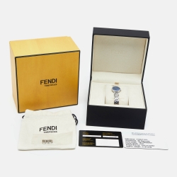 Fendi Blue Stainless Steel Diamond Forever Fendi F103111101 Women's Wristwatch 19 mm