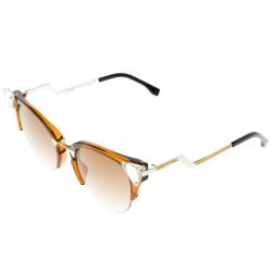 Pre Owned نظارة شمسية فندي إيريديا FF 0041/S متعددة  الألوان/ بنية