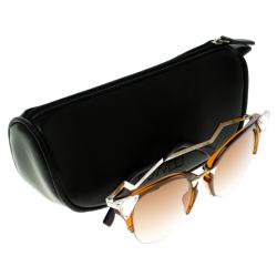 Pre Owned نظارة شمسية فندي إيريديا FF 0041/S متعددة  الألوان/ بنية