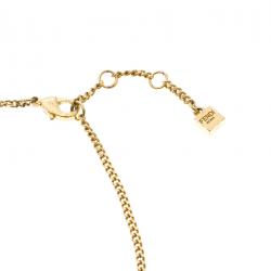 مملوكة مسبقًا Fendi Blossom Two Tone Pendant Necklace 
