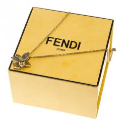 مملوكة مسبقًا Fendi Blossom Two Tone Pendant Necklace 