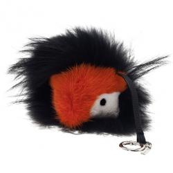 Pre Owned ميدالية مفاتيح فندي مونستر برتقالي وأسود فرو