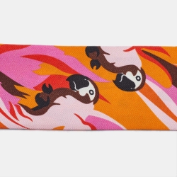Pre Owned Fendi Multicolor Printed Silk Bandeau Bandeau Scarf