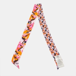Pre Owned Fendi Multicolor Printed Silk Bandeau Bandeau Scarf