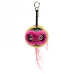 Pre Owned Fendi Multicolor Fur Bird Mohawk Monster Bag Charm