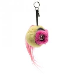 Pre Owned Fendi Multicolor Fur Bird Mohawk Monster Bag Charm
