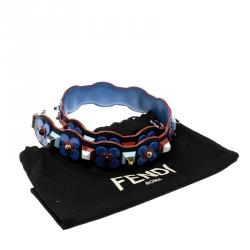 Pre Owned Fendi Multicolor Leather Embellished Interchangeable Shoulder Strap