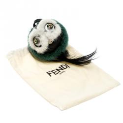 Pre Owned دلاية حقيبة فندي مونستر فرو مينك كوكاو موهاوك أخضر