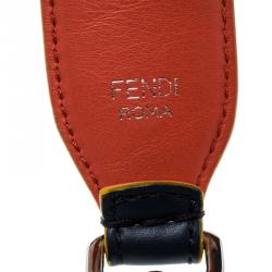 Pre Owned Fendi Multicolor Leather Floral Applique Interchangeable Shoulder Strap