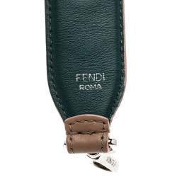 Pre Owned Fendi Beige Leather Multicolor Studs Interchangeable Shoulder Strap