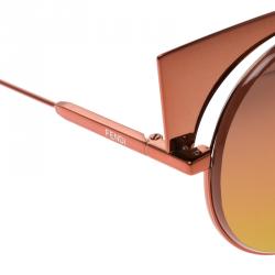 Pre Owned نظارة شمسية فندي FF 0177/S ميرور برتقالية ميتاليك مستديرة