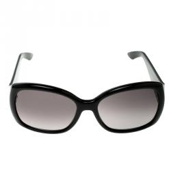 Pre Owned Fendi Black/Black Gradient FS5196 Logo Oversize Sunglasses