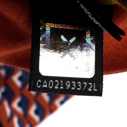 Pre Owned Fendi Orange Bags Bug Eye Printed Cotton Twist Front Leather Trim Headband