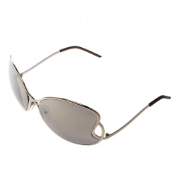 Pre Owned Fendi Gold/Brown FS5178 Oversize Sunglasses