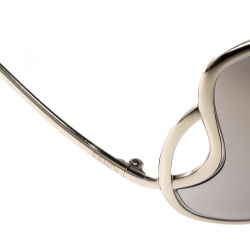 Pre Owned Fendi Gold/Brown FS5178 Oversize Sunglasses