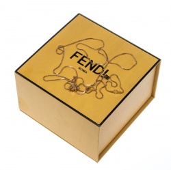 Pre Owned سلسلة فندي ذهبية اللون طويلة