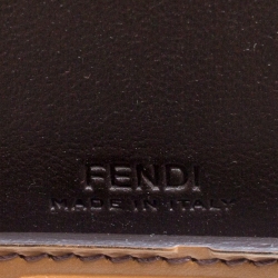 Pre Owned Fendi Brown/Black Zucca Leather iPhone X Case