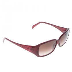 مملوكة مسبقًا Fendi Bordeaux/Burgundy Gradient FS5146 Rectangle Sunglasses