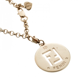Pre Owned سوار فندي FF ايدينتيفيكيشن ذهبي وردي