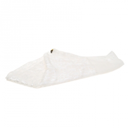 Pre Owned Fendi White Silk Blend Logo Pattern Burnout Chiffon Jacquard Scarf