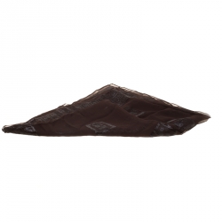 مملوكة مسبقًا وشاح فندي حرير جاكار بني ولوريكس مخلوط زوكا بالشعار المزين