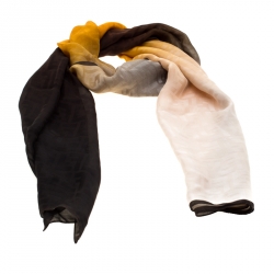 Pre Owned Fendi Multicolor Ombre Jacquard Silk Scarf