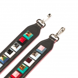 Pre Owned Fendi Multicolor Studded Leather Strap You Bag Strap
