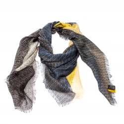 Pre Owned Fendi Multicolor Zucca Large Monster Eyes Print Scarf