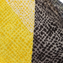 Pre Owned Fendi Multicolor Zucca Large Monster Eyes Print Scarf