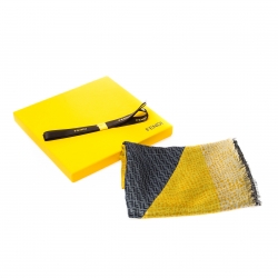 Pre Owned Fendi Multicolor Zucca Large Monster Eyes Print Scarf