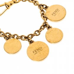 Pre Owned  سوار فندي دلاية نجمة وزوكا ذهبي اللون