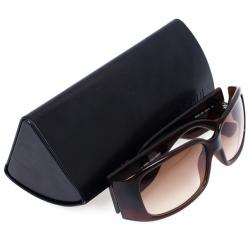 Pre Owned Fendi Brown FS458 Rectangle Logo Womens Sunglasses