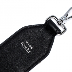 Pre Owned Fendi White/Black Zucca Velvet Strap You Bag Strap