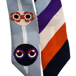 مملوكة مسبقًا Fendi Multicolor Bugs Monster Print Bandeau Scarf