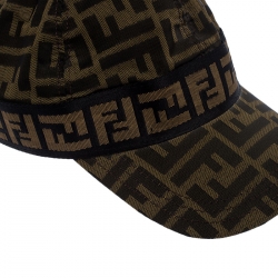 Pre Owned Fendi Brown Zucca Print Baseball Cap S