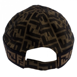 Pre Owned Fendi Brown Zucca Print Baseball Cap S