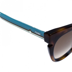 مملوكة مسبقًا نظارة شمسية فندي عين قطة FF 0132/S متدرجة بنية/ هافانا داكنة