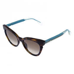 مملوكة مسبقًا نظارة شمسية فندي عين قطة FF 0132/S متدرجة بنية/ هافانا داكنة