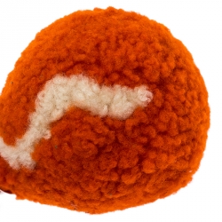 Pre Owned Fendi Orange/White Shearling Light Bulb Bag Charm