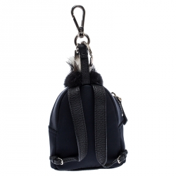 Pre Owned Fendi Multicolor Leather,Satin and Fur Monster Eye Bag Charm