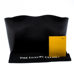 Pre Owned صدرية فندي بلا حمالات جلد سوداء