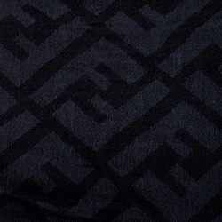 مملوكة مسبقًا وشاح فندي شراشيب خليط قطن نمط زوكا رصاصي حجري